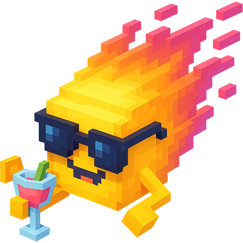светящиеся комета в солнцезащитных очках и с коктейлем, no background emoji