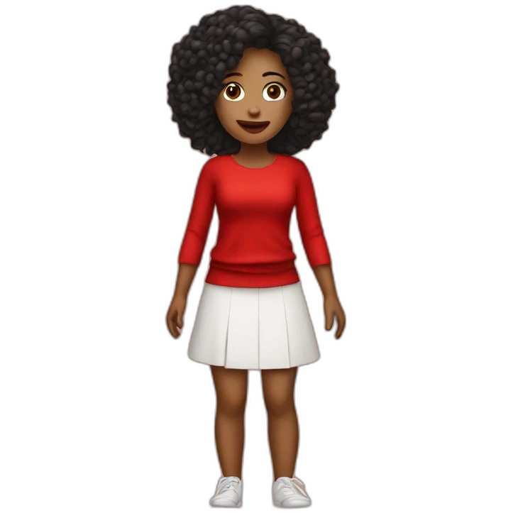 Girl in red singer emoji