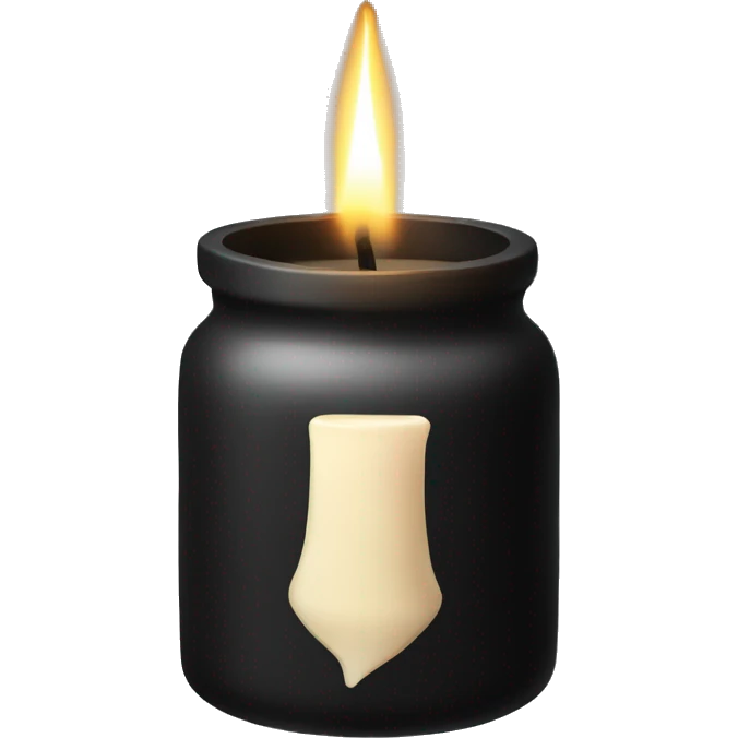 candle in a black jar emoji