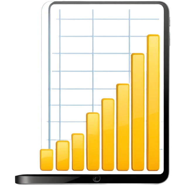 quiero crear un emoji que represente un gráfico de barras en color amarillo emoji