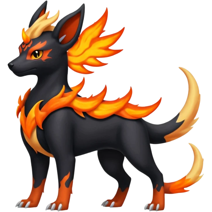 
Canine-Litten-Houndoom-Amaura-Salandit-Noibat-Flareon-Fakémon-fusion (full body) emoji