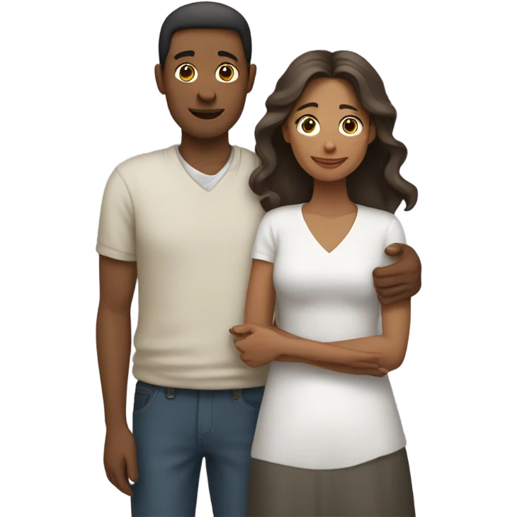 woman and ma hands romantic emoji