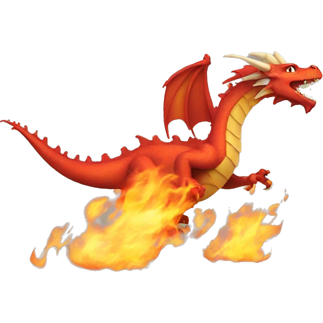 dragon breathing fire emoji