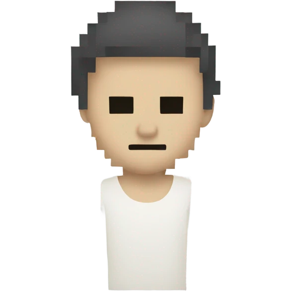 Minimalist depression-themed emoji Pixel perfect emoji