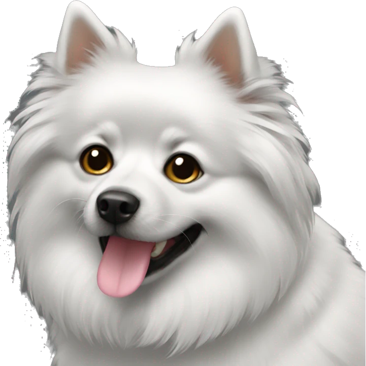 Black spitz dog  emoji