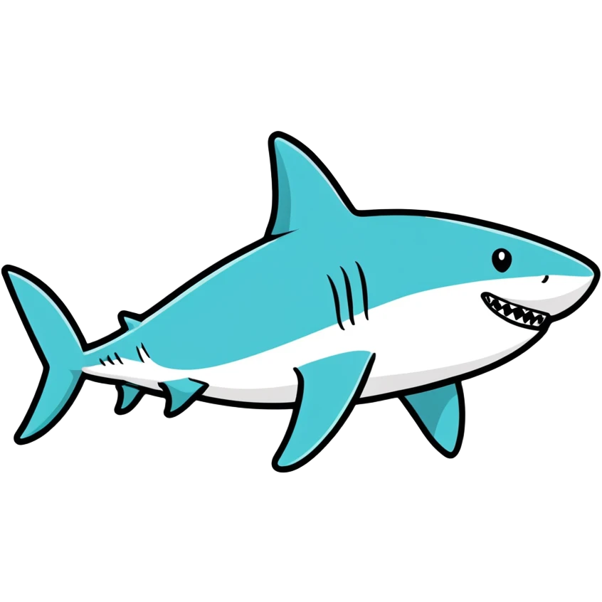Crazy shark emoji