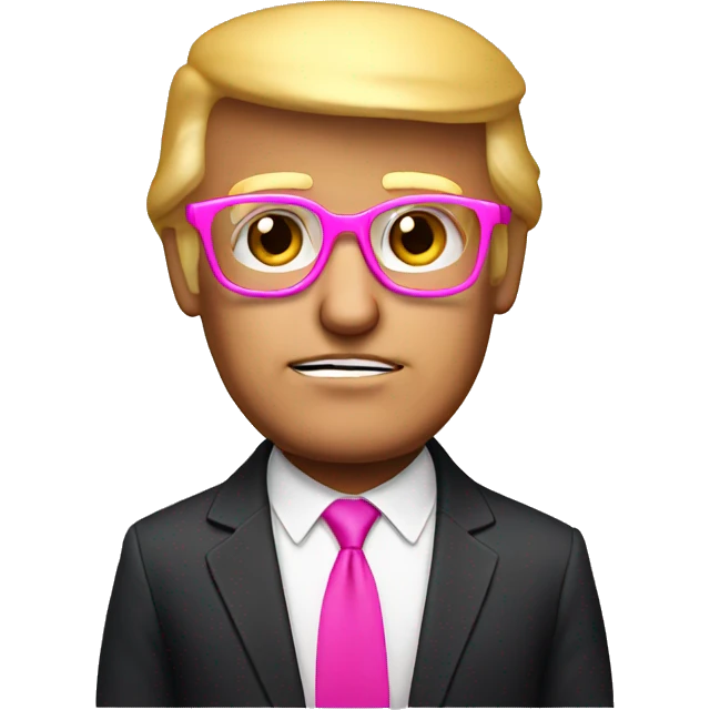 Trump with pink glasses emoji