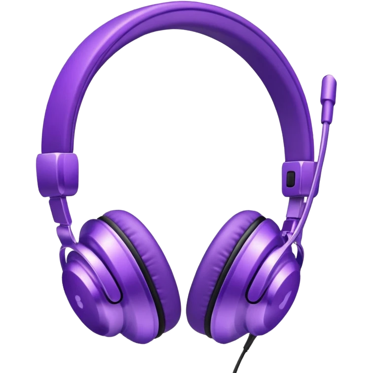 glitter purple headset emoji