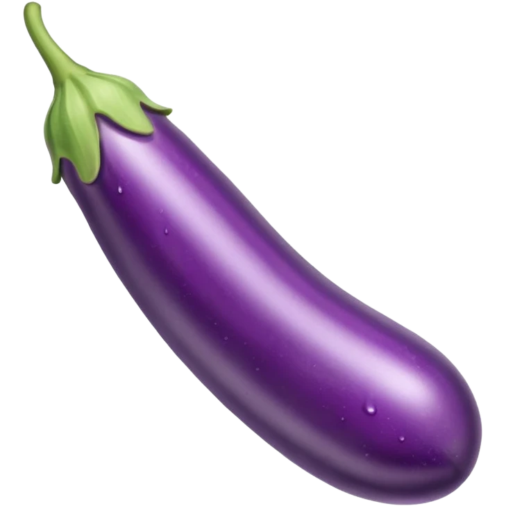 Long Eggplant dripping white liquid from the top emoji