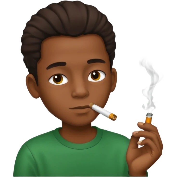 Jamaican boy smoking emoji