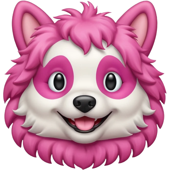 Happy pink dog emoji