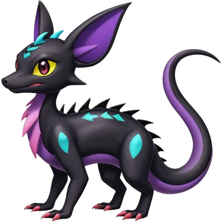 Shiny Salandit-Umbreon-Gabite-Noivern-Noibat-Hybrid (Full body) emoji