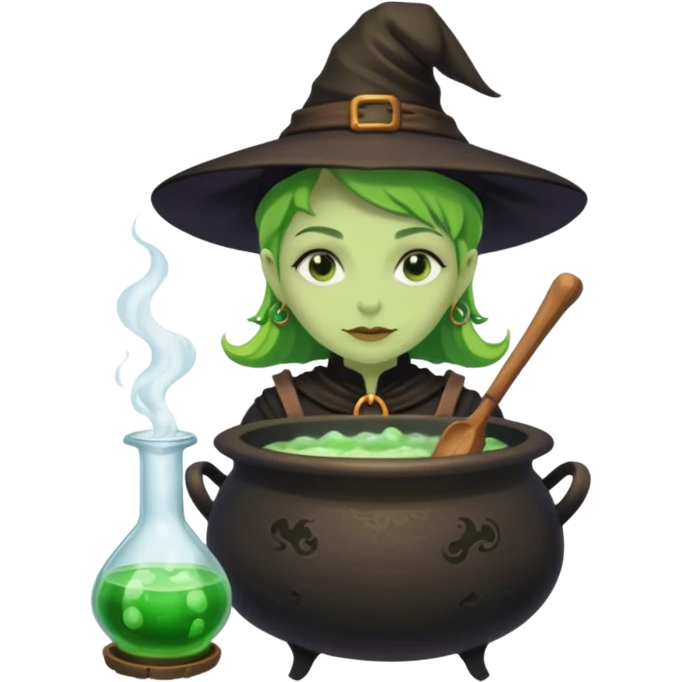green witch cooking potion emoji