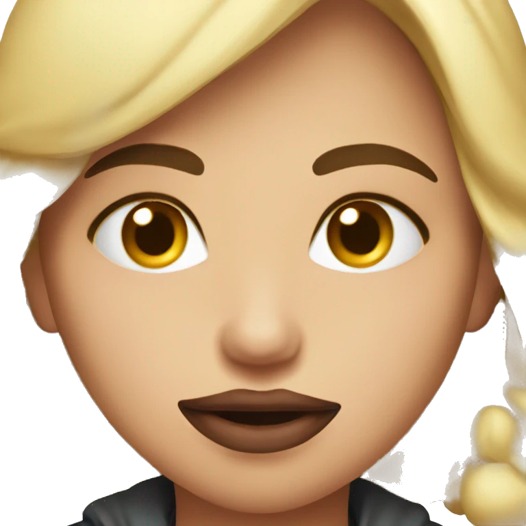 Emoji mordiéndose los labios  emoji