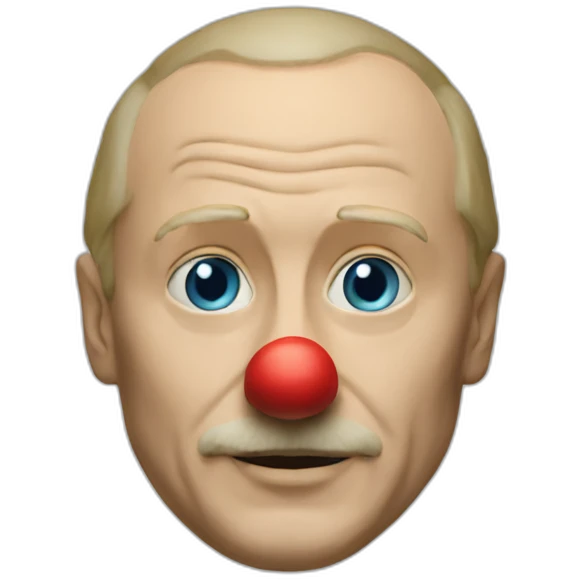 Miniature putin clown mask emoji