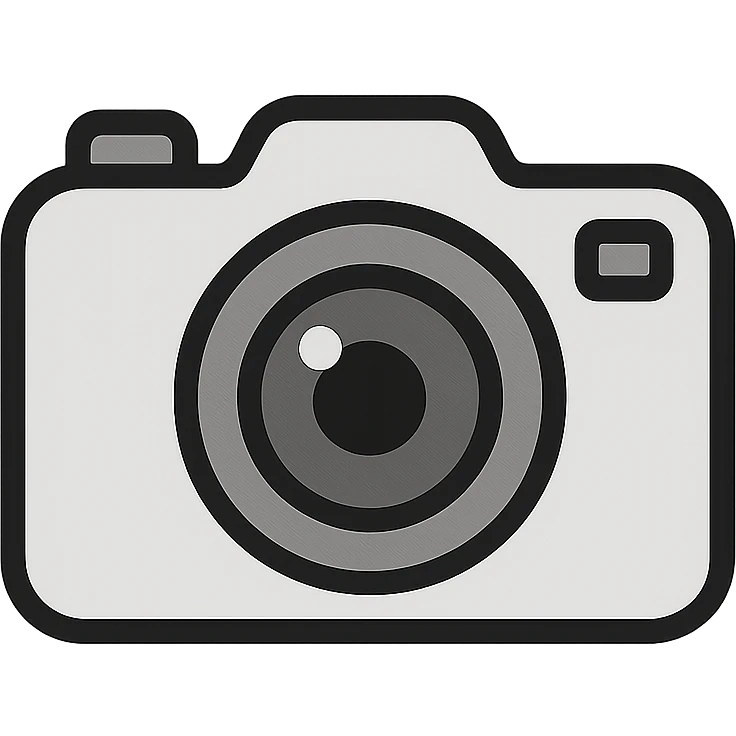 simple light coloured camera icon, minimal design, transparent background emoji
