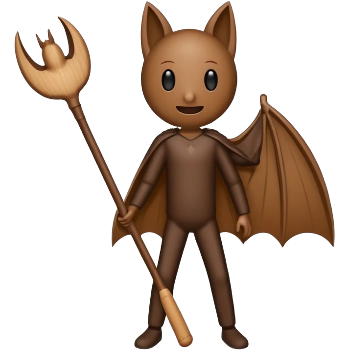 wooden stick figure with a bat tung tung tung sahur emoji