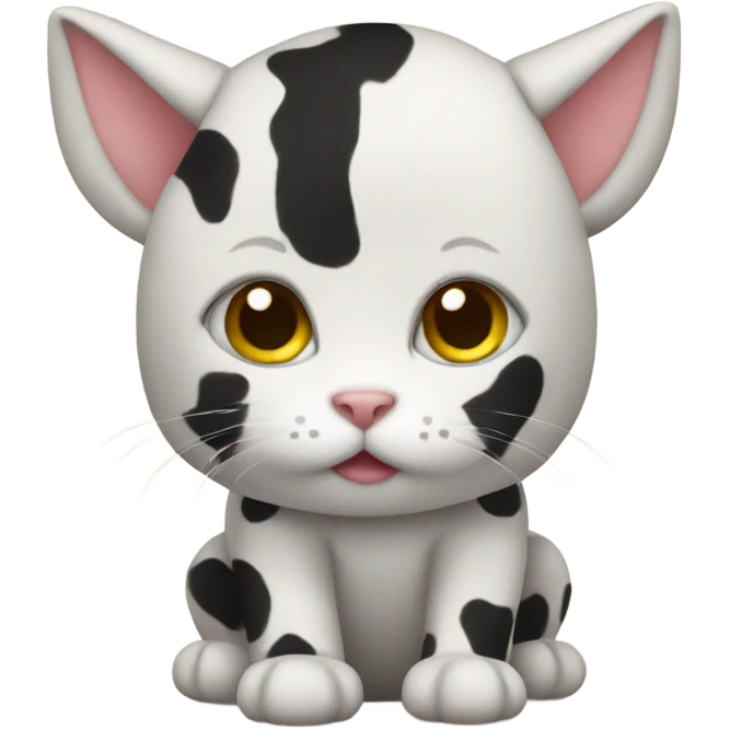 kitten in cow costume  emoji