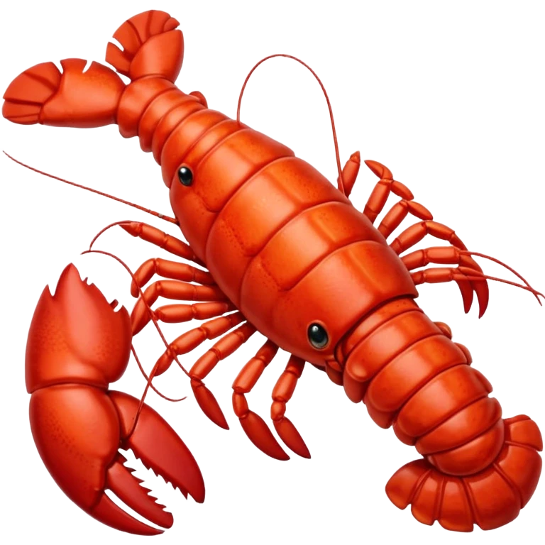 lobster tail, minimal, simple, clear emoji