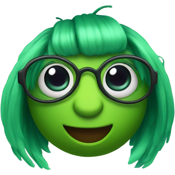 Green bee wearing disguise  emoji