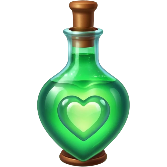 magic potion heart green color emoji