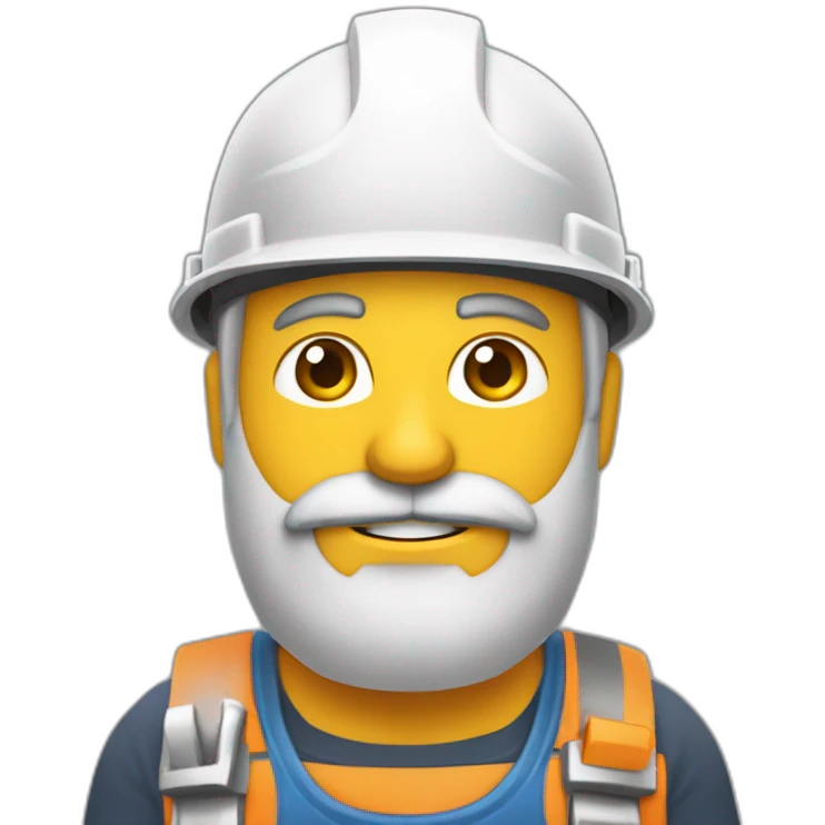 Trabalhador da Construção Cívil loiro c barba emoji
