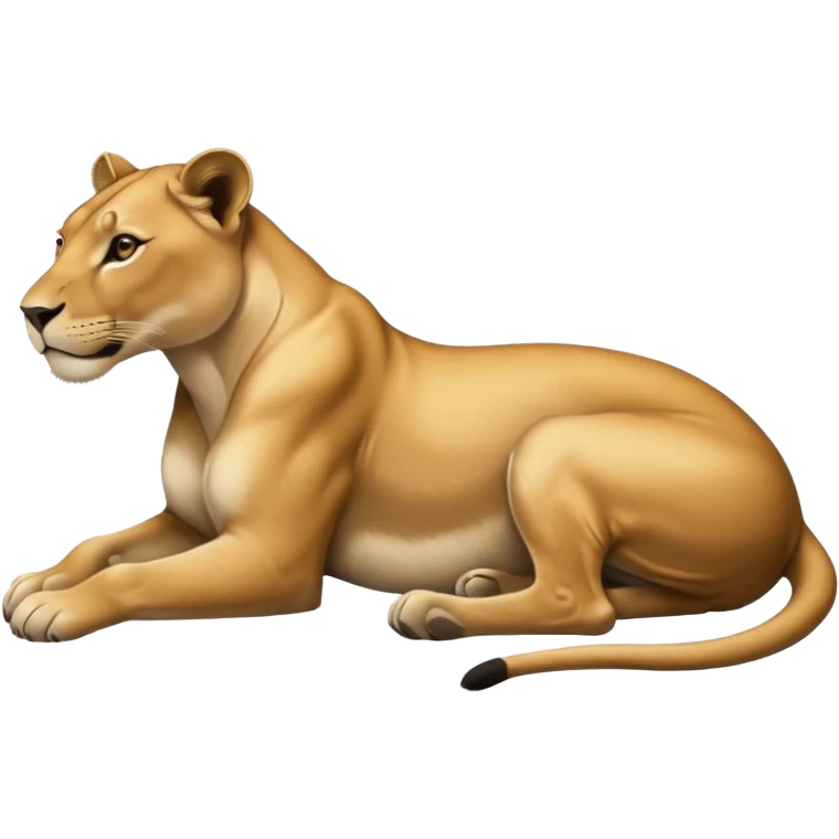 a lioness's silhouette laying down emoji