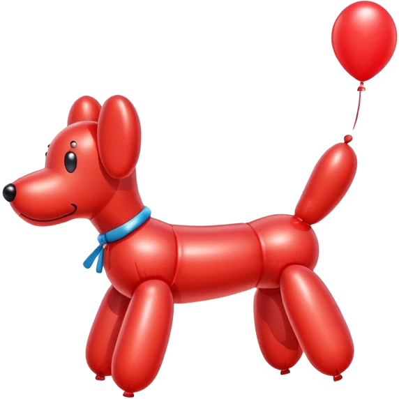 balloon dog with a wagging tail emoji