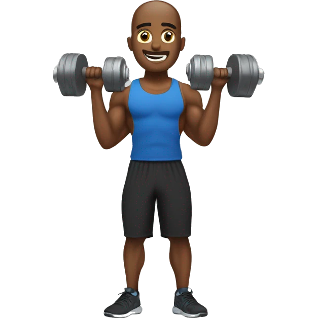 gym guys with dumbells emoji