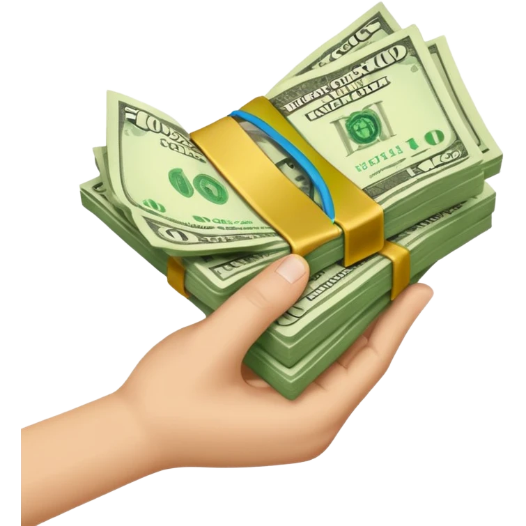 billetes en mano emoji
