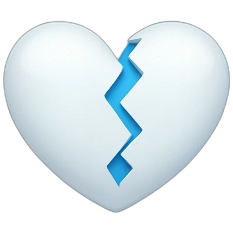  blue heart and white heart are in love emoji
