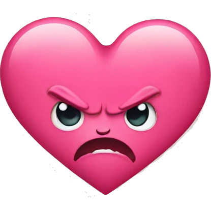 kawaii cute angry heart emoji