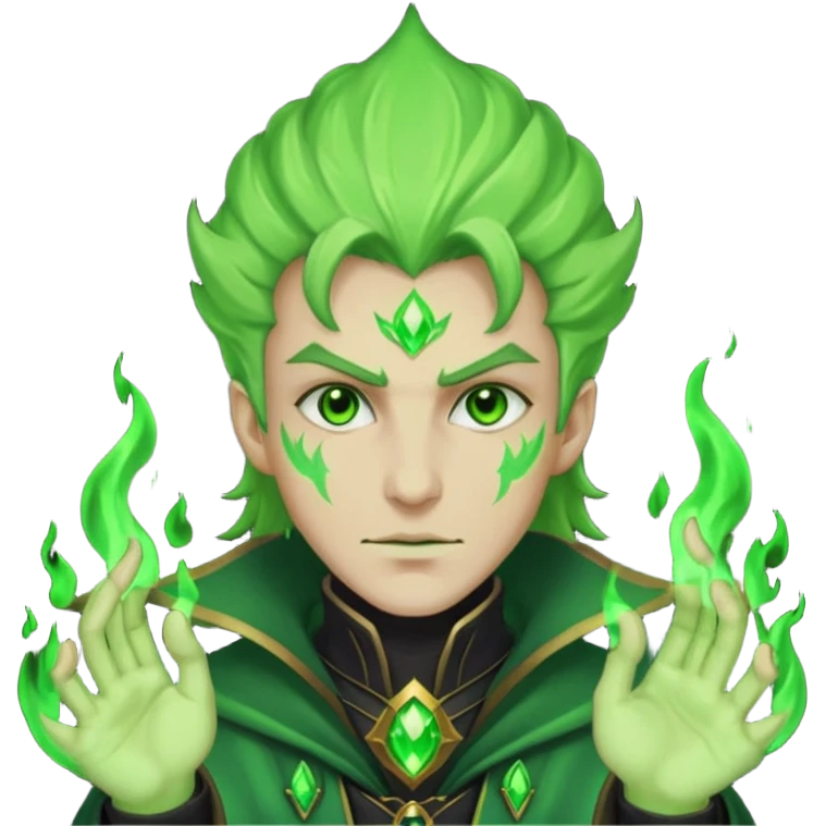 green fire warlock emoji