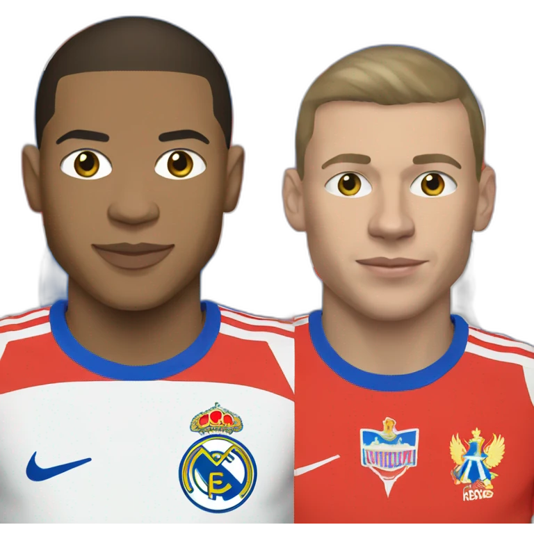 Mbappe and russia emoji
