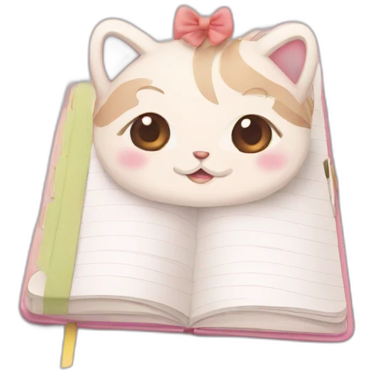 soft cute notebook for girls emoji