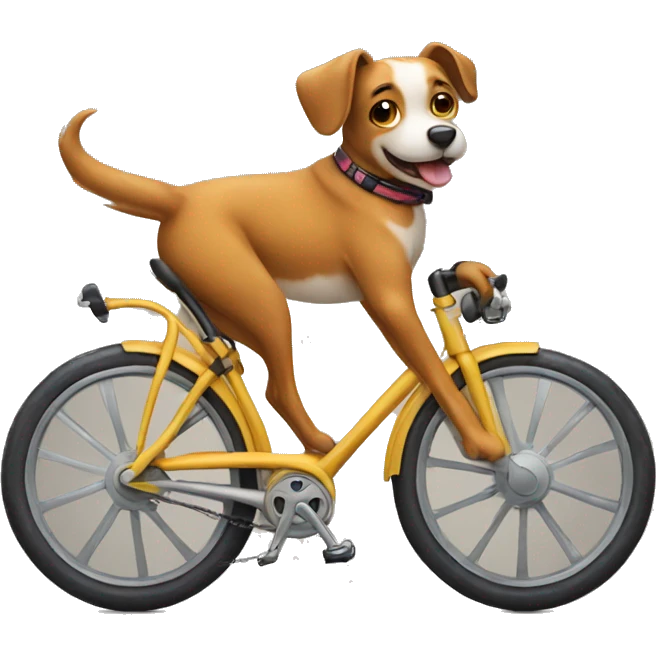 Dog on bike  emoji