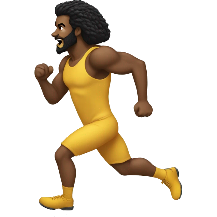 side profile pantera running emoji