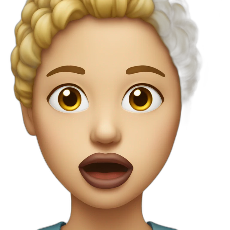 woman biting her lip emoji