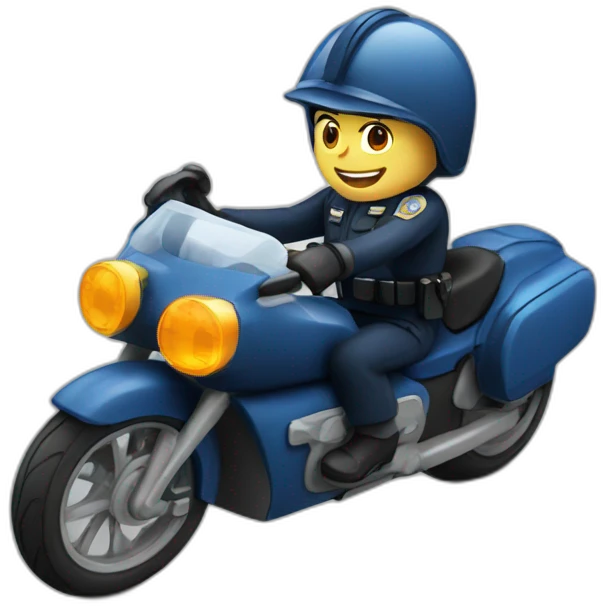 policeman racing emoji