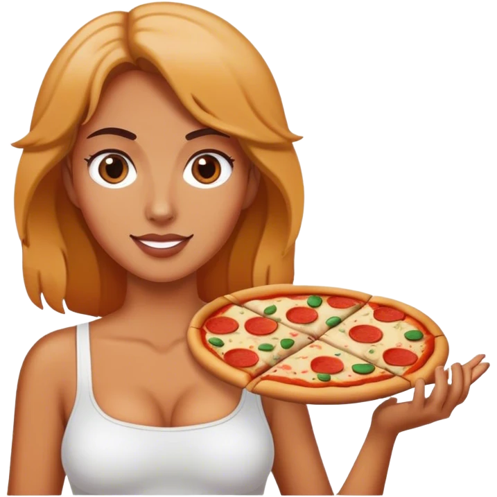 donna con pizza in mano emoji