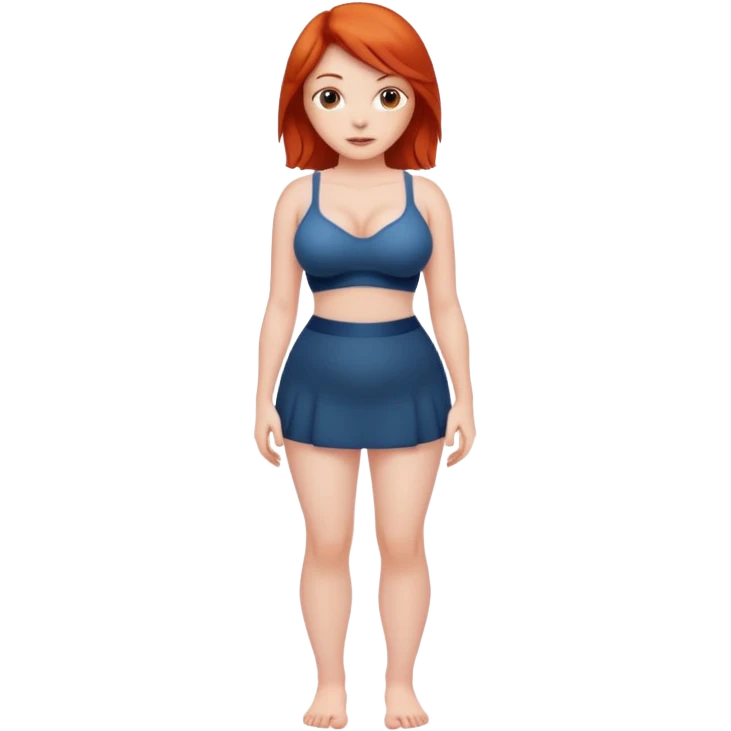 Full body red head girl with goant breasts emoji