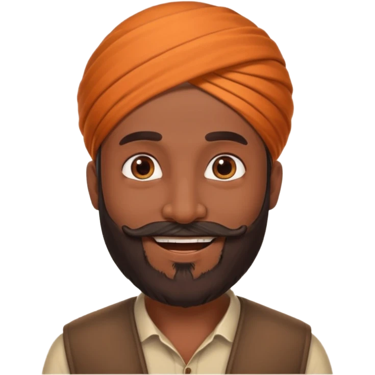 Indian man with beard emoji