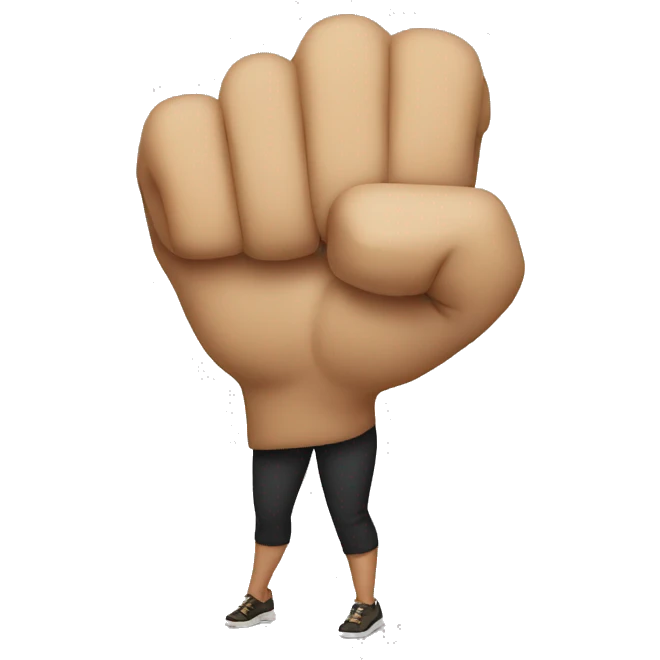 woman make a fist emoji