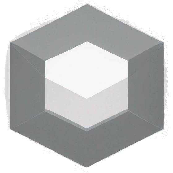 Gray pentagon shape inside white square  emoji