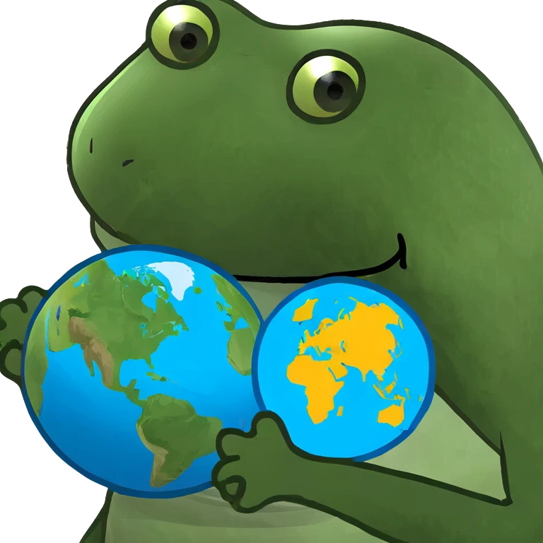 3D globe with national flags of different countries embedded on the continents emoji