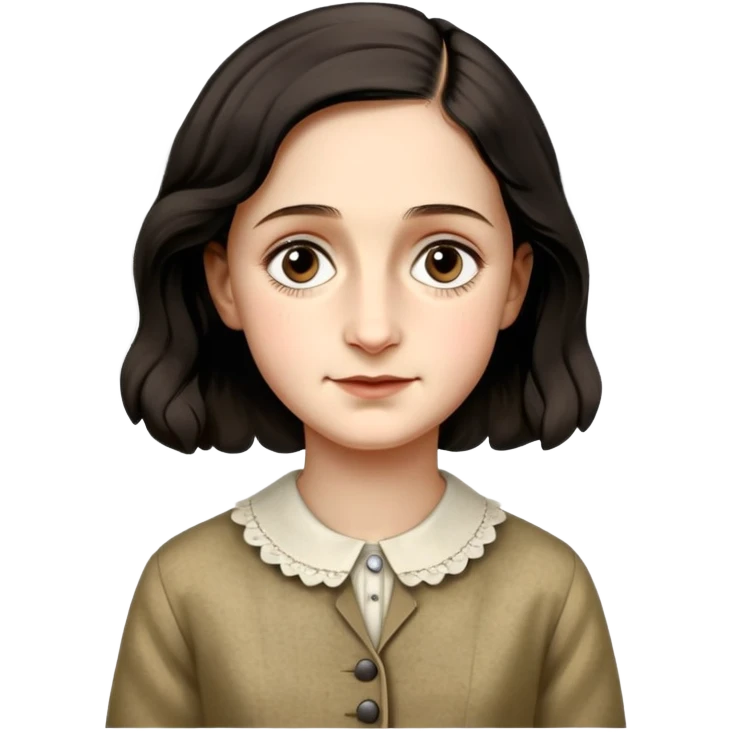 anne-frank-–-cinematic-realistic-portrait-of-anne-frank,-depicted-with-a-reflective,-gentle-expression-in-period-clothing,-her-eyes-conveying-hope-and-resilience,-rendered-with-soft,-natural-lighting-and-delicate-textures-that-capture  emoji