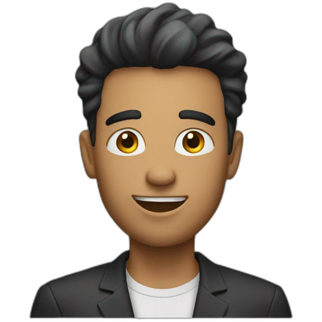 guy speaking in front of camera emoji