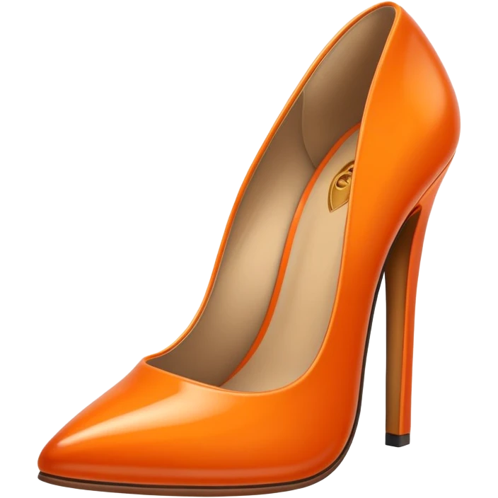 super realistic orange heels emoji