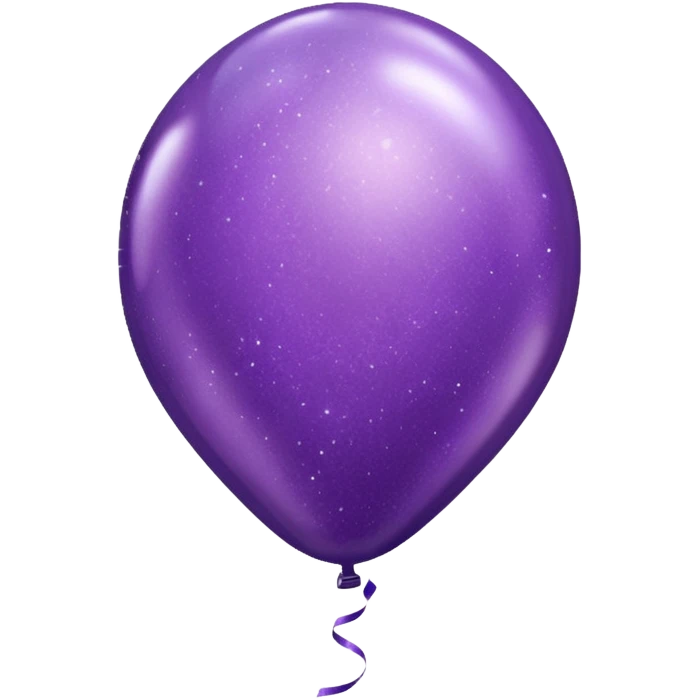 party decor  1 baloon purple glitter   emoji