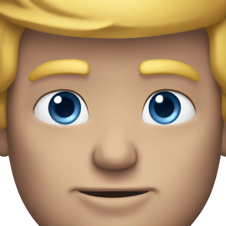 Donald Trump blue eyes happy emoji